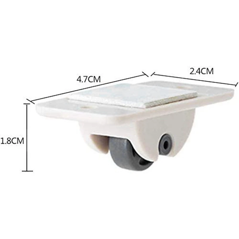 Nuove ruote autoadesive da 4 pezzi per scatola di immagazzinaggio pattumiera rotelle non girevoli a direzione singola senza perforazione