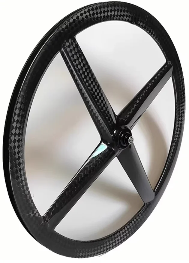 

Carbon fiber four-spoke bicycle wheel set, with a symmetrical design and good stability