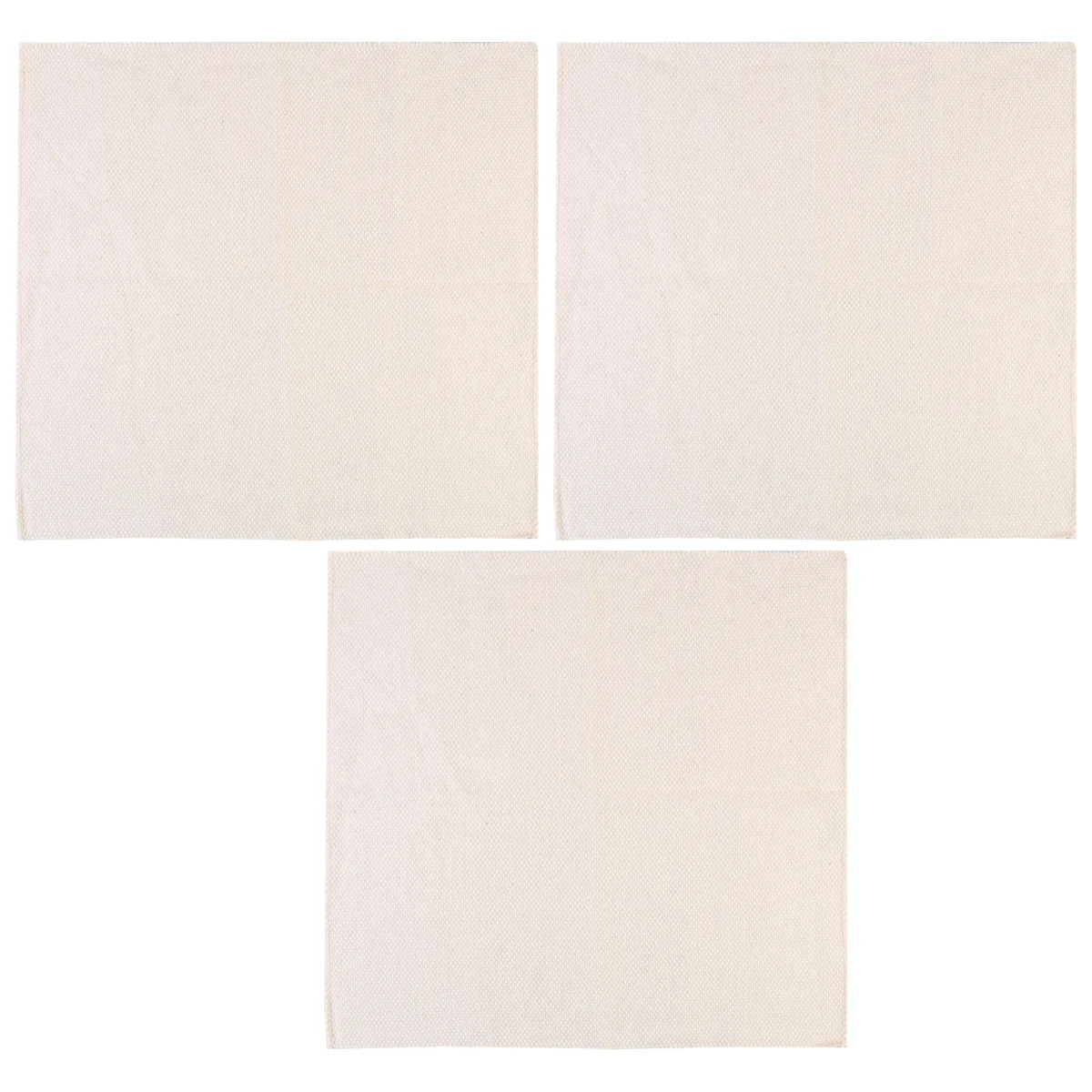 

3pcs Stamp Embroidery Material Pack Cloth H made Woman Materials Flowerpot Fabrics Beige Durable Sealed Edges Gifts Choices