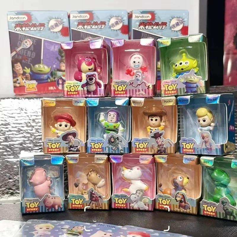 

Genuine Toy Story Rice Grain Doll Blind Box Woody Buzz Lightyear Jessie‌ Alien Lotso Mini Collectible Model Figures Gift Toy