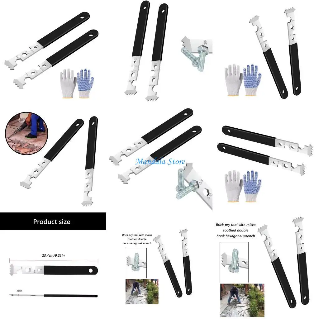 

U2JC Heavy Duty Paver Removal Tool Carbon Steel Rustproof Paver Removal Tool