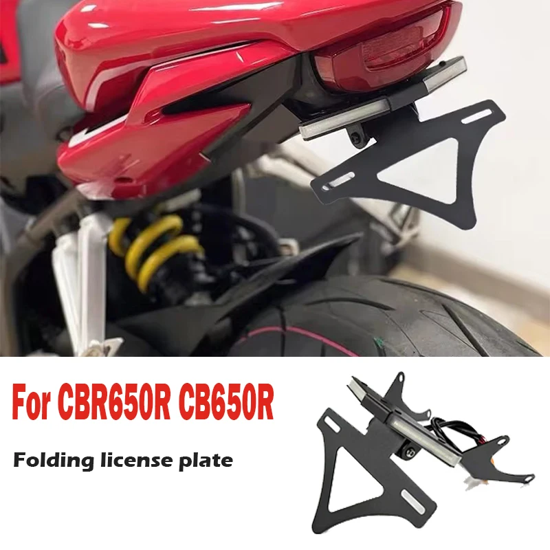 

For Honda CB650R CBR 650 R CB 650R 2021-2025 NEW Motorcycle License Plate Bracket Holder Rear Short Tail Bracket Kit 2022 2023