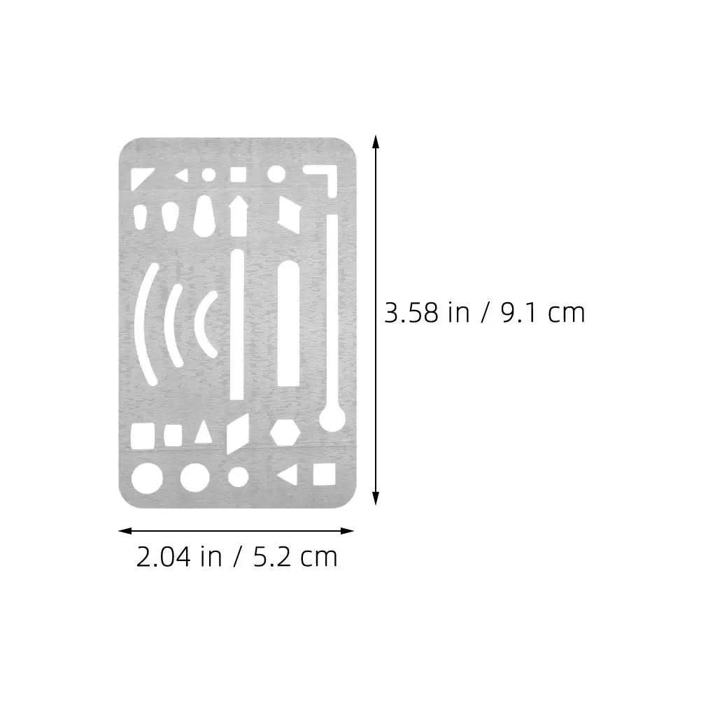 3pcs Stainless Erasing Shield Drawing Erasing Shield Drafting Tools Craft Templates High Precision Supplies