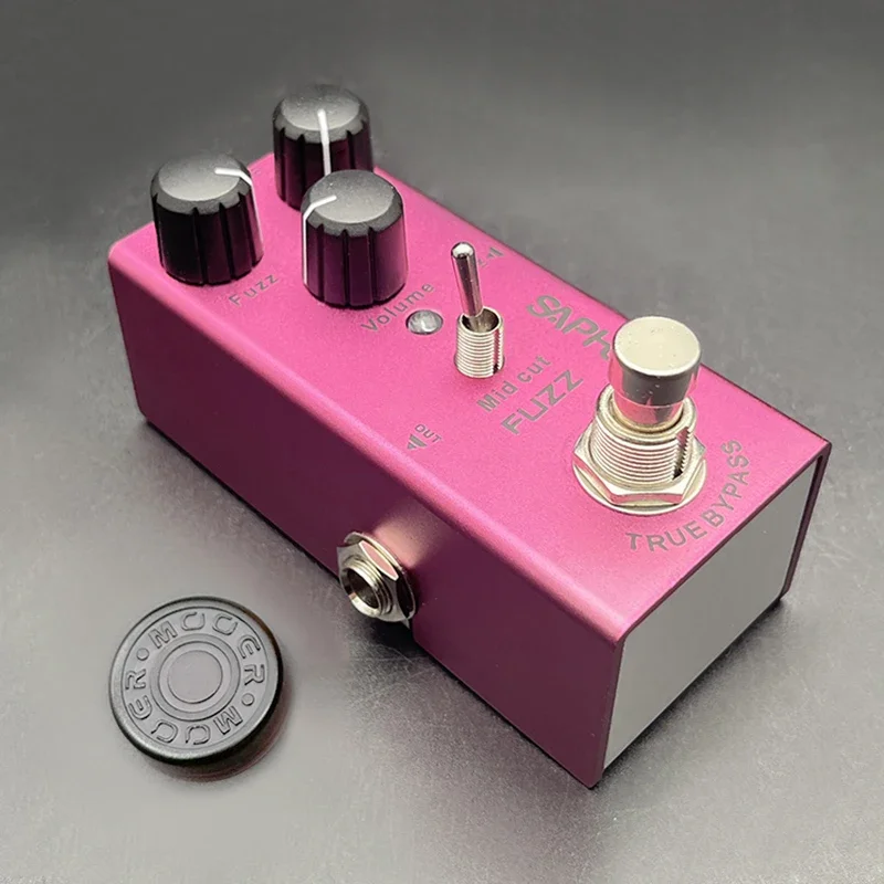 SAPHUE Fuzz Pedal Middle Cut Fuzz/Tone/Volume Konb Effect Pedal Mini Single Type DC 9V True Bypass