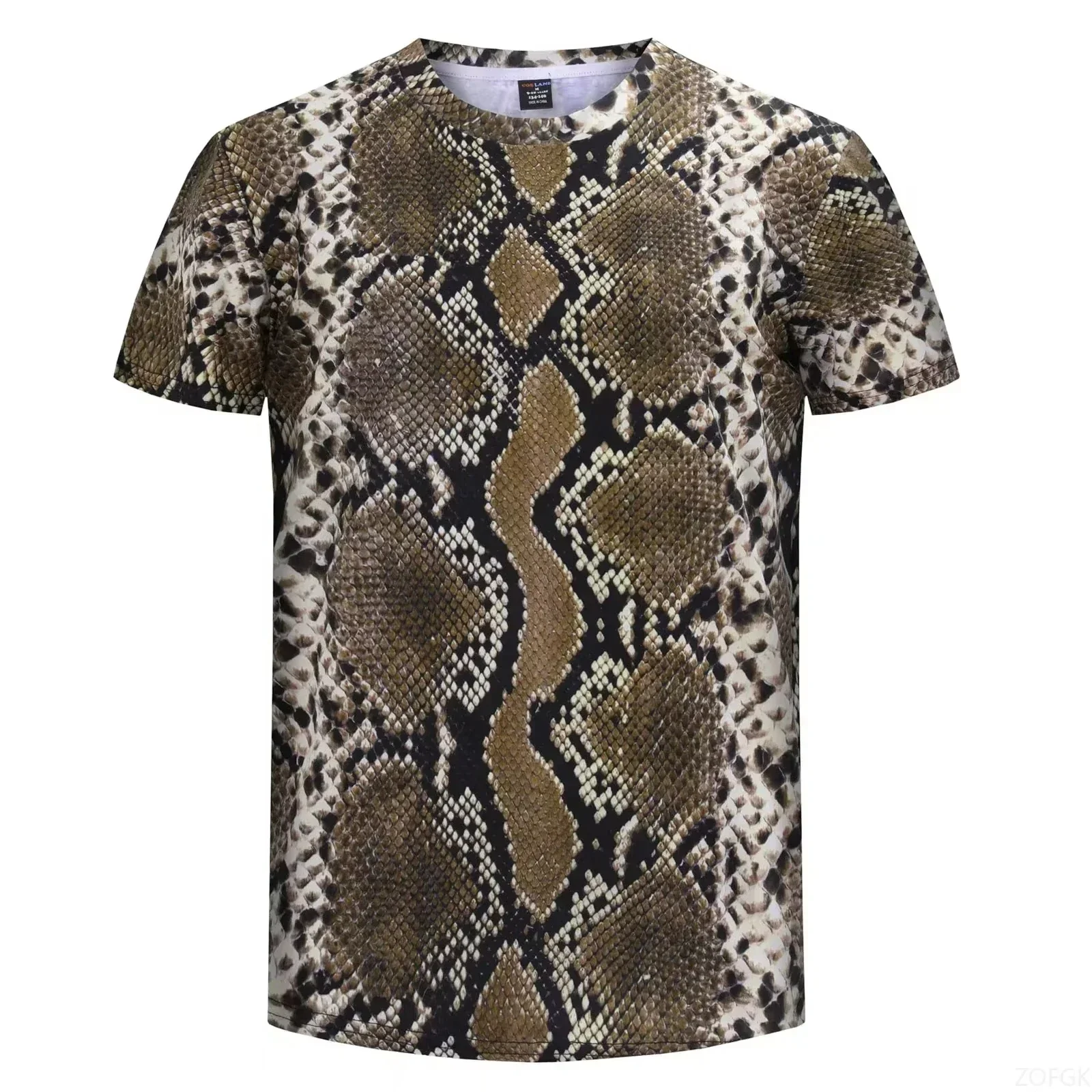 Herren T-Shirt mit Tiermuster, Kurzarm, Tiger-, Zebra-, Leoparden- und Dalmatiner-Muster, lässiger Rundhalsausschnitt, leichtes Sommer-T-Shirt. – Detail 5