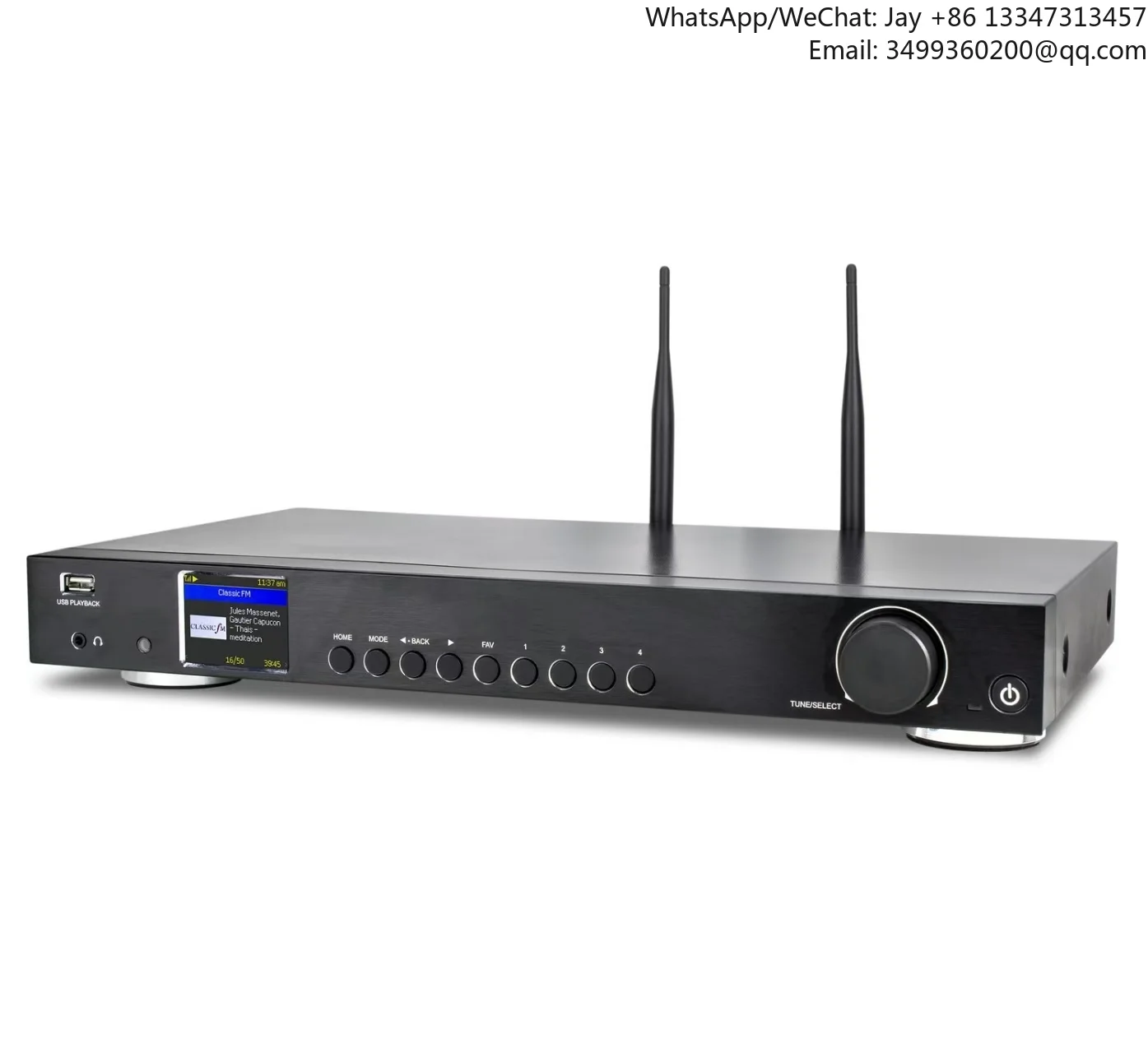 

17-дюймовое Hi-Fi интернет-радио с цветным дисплеем 2,4 дюйма, USB-плеером, предусилителем, тюнером и поддержкой DAB/FM