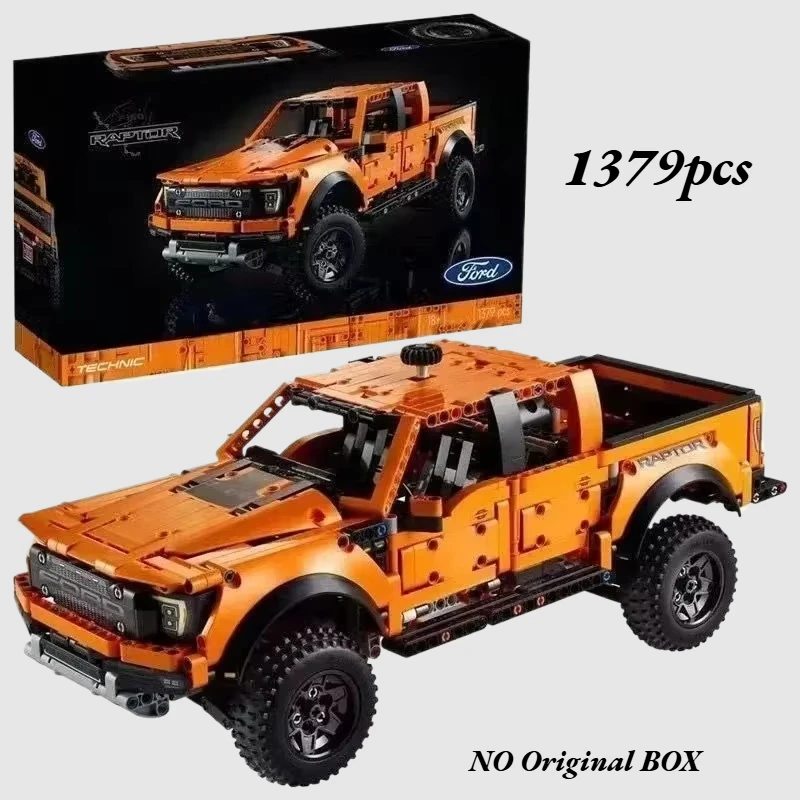 FIT 42126 1379pcs Ford Raptors F-150 Pickup Truck Racing Car Technical Building Block Model Vehicle Bricks Toys For Kids Gifts