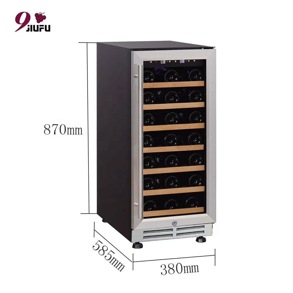 Compressor Wine Cooler Refrigerator Built-in Modern Luxury Wine Cellar for Home Bar Kitchen Private Collection Storage Pro