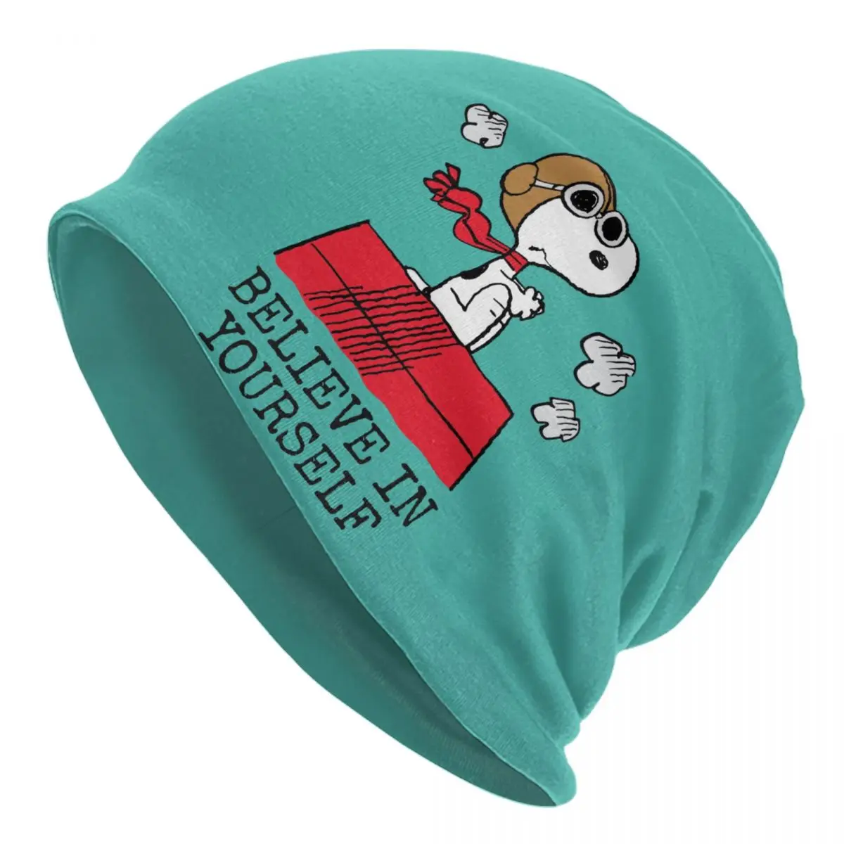 Custom S-Snoopys The Flying Ace Skullies Beanies Caps Cool Winter Warm Men Women Knitted Hats Unisex Adult Dog Bonnet Hats