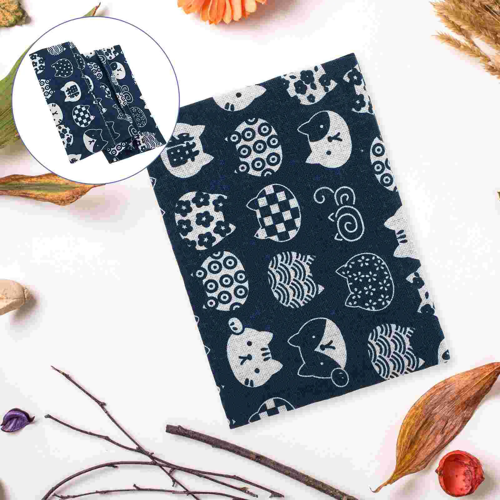 Ledger Protective Cover Japanese Book Fabric Sleeve Reusable Protector Foldable Cloth Decoration Handbook Student