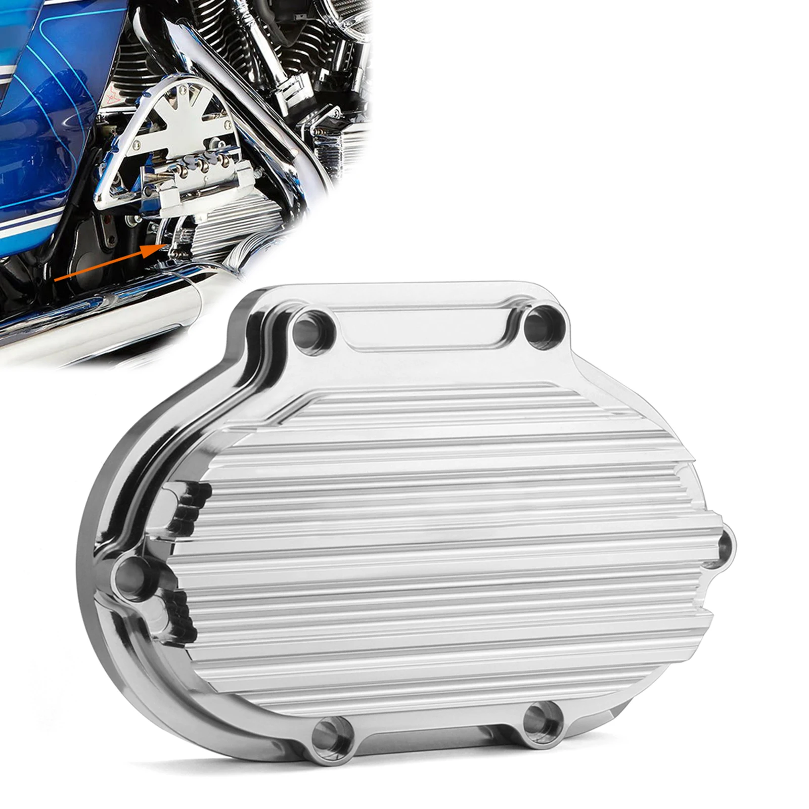 

For harley Chromed Transmission Side Cover Touring FLHX FLHR Tri Glide Ultra Softail Fat Boy Dyna Super Glide FXD FXDB Str