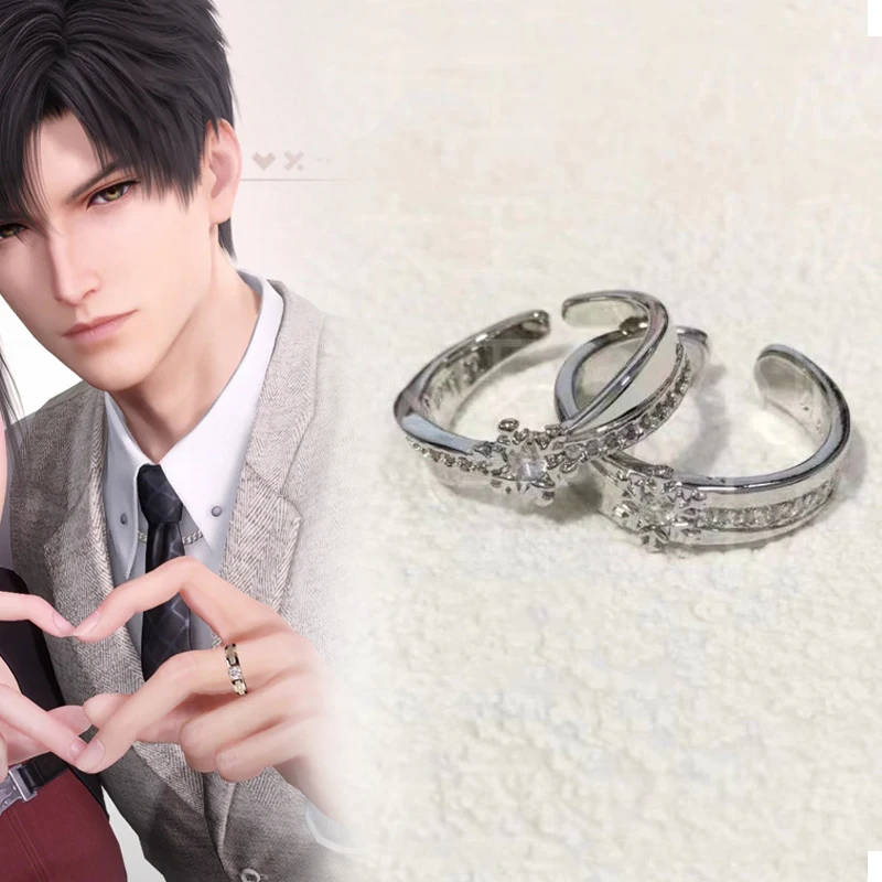 Game Love And Deepspace Rafayel Xavier Zayne Cosplay Ring Unisex Adjustable Wedding Rings Couple Jewelry Accessories Gifts