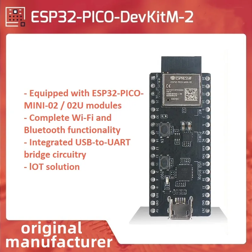 

ESP32-PICO-DevKitM-2 development board, ESP32-PICO-MINI-02/02U module on board