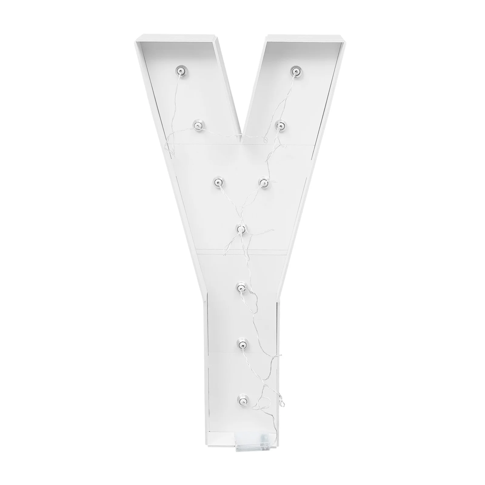 Große 36-Zoll Leuchtbuchstaben mit Warmem LED-Licht, Freistehende KT-Board-Schilder für Hochzeiten, Partys, Heimdekoration, Batteriebetrieben (Y/Q) – Detail 5