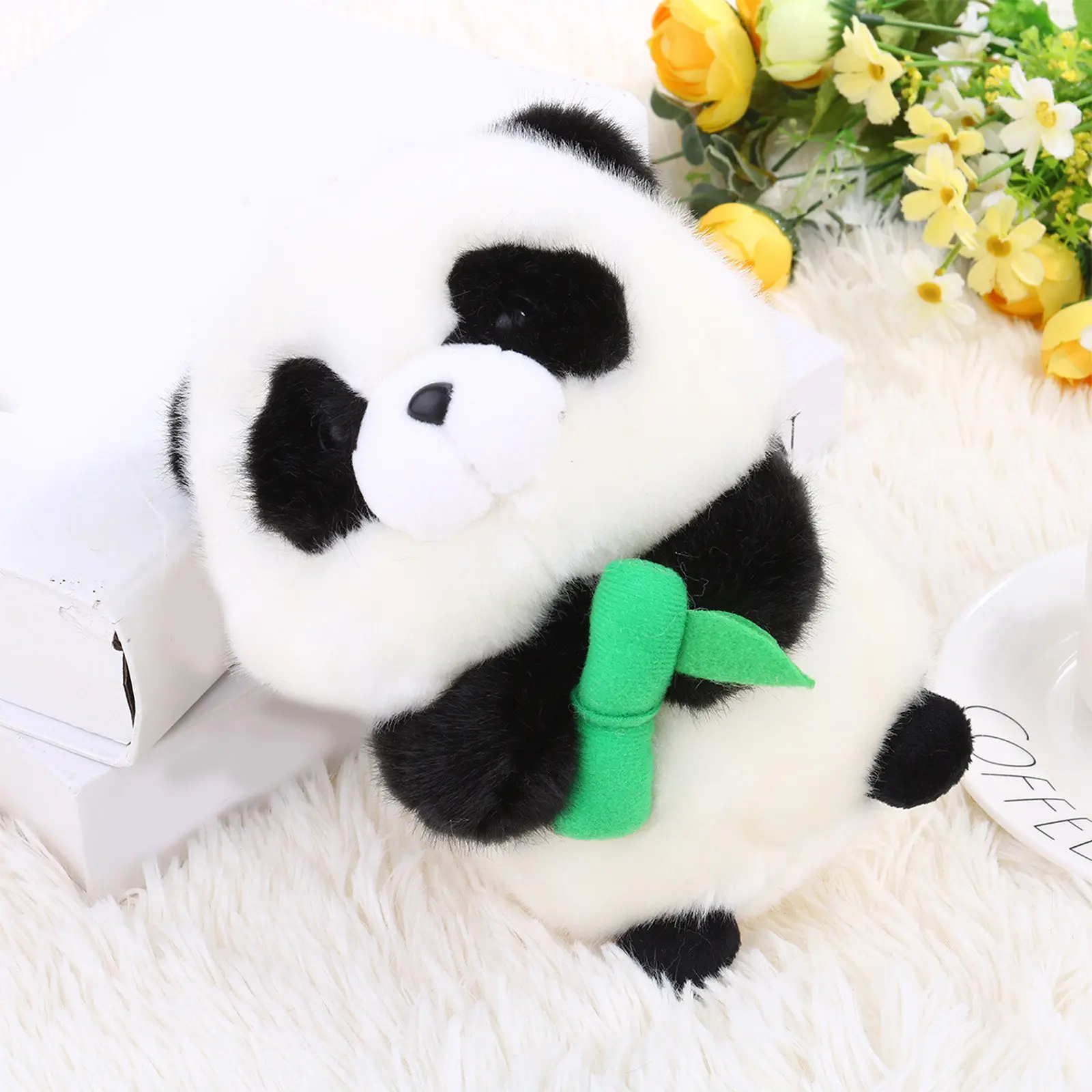 

Успокаивающая мягкая игрушка-панда, декоративные милые фигурки, украшение для рабочего стола, детские игрушки-животные, китайские украшения