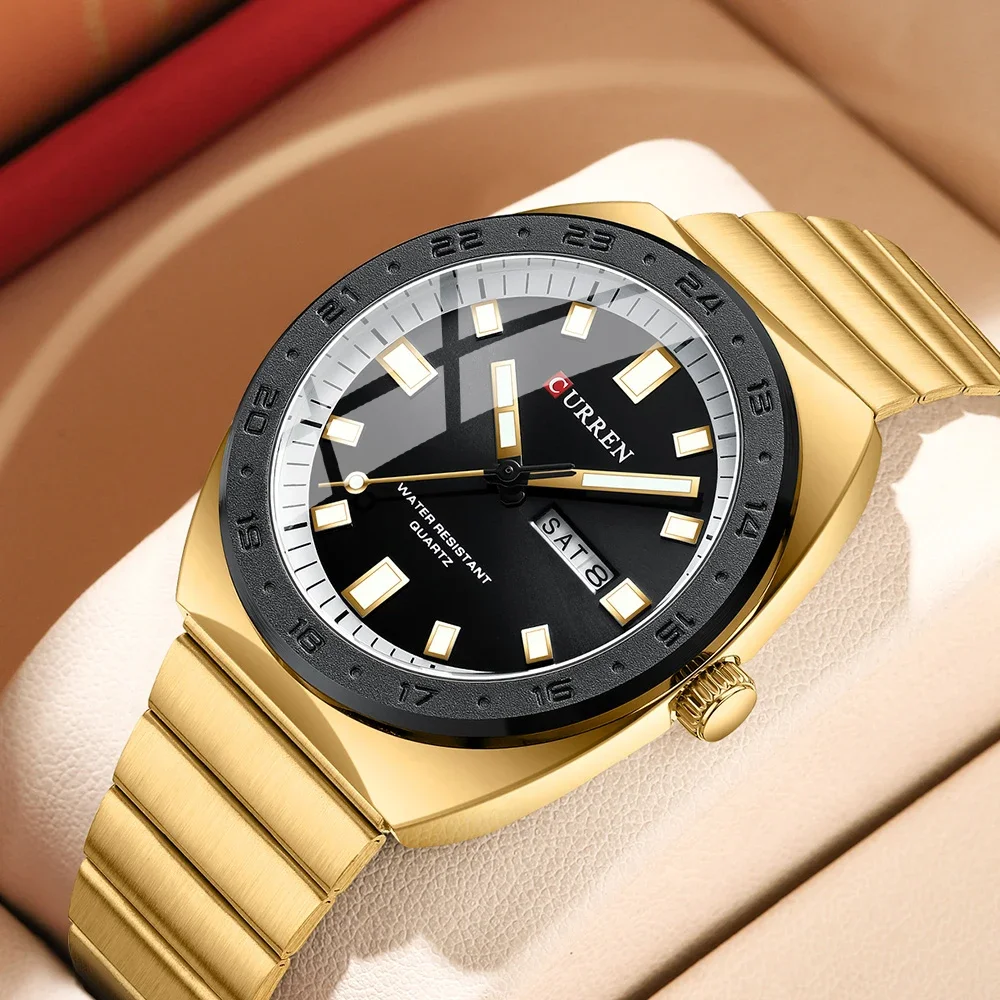 

CURREN мужские роскошные часы кварцевые часы для мужчин со светящейся стрелкой водонепроницаемые оригинальные часы Reloj Hombre