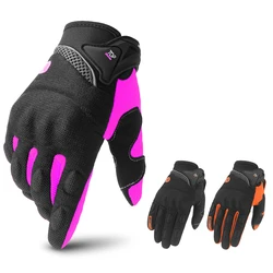 Summer Full Finger Motorcycle Gloves Breathable Motocross Racing Gloves Non-slip Wear-resistant Touch Screen Moto Biker Gloves