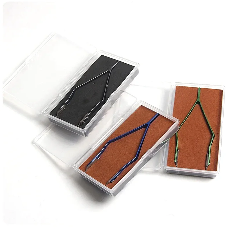 7825 Clip per pinzette per rimozione barra a molla per orologio in metallo a forma di V Accessorio per strumento di riparazione per orologi di precisione ad alta durezza per orologiaio