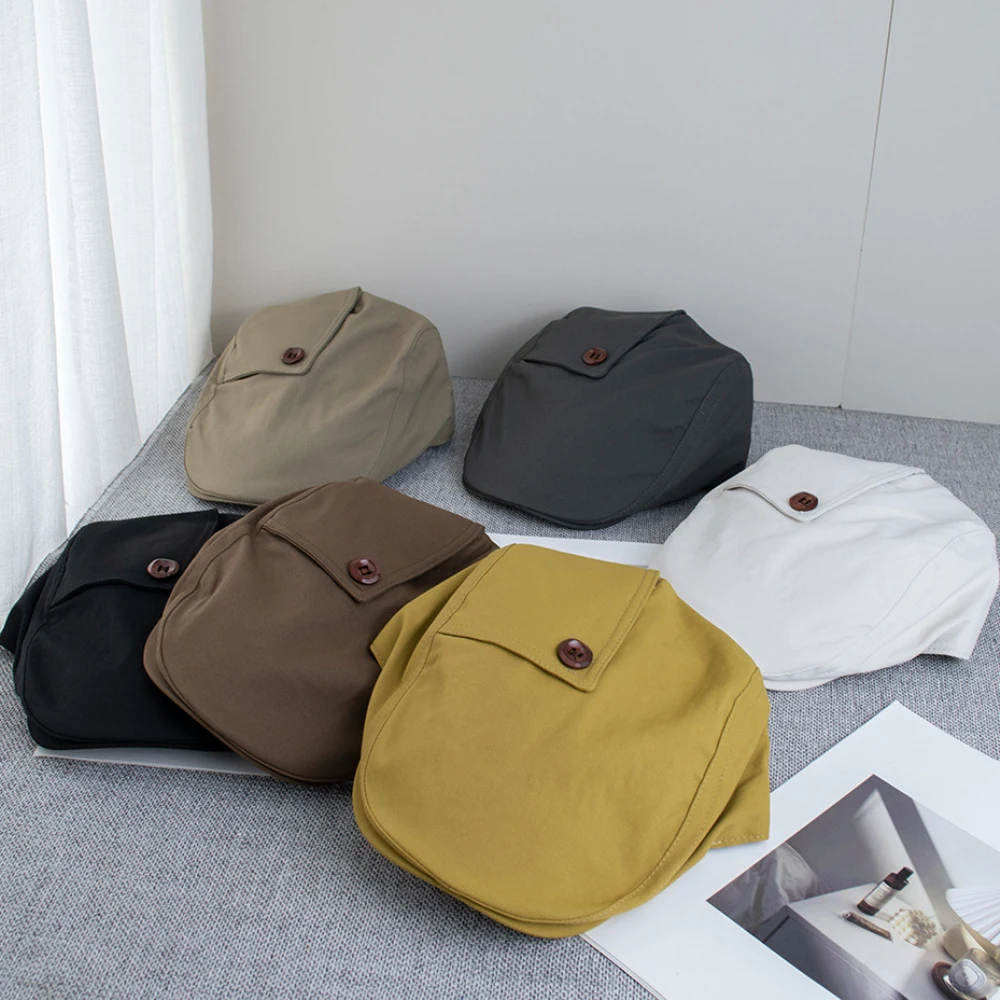HT5059 Baskenmützen 2026 Neue Hochwertige Frühling-Herbst-Kappen für Herren und Damen Vintage Unisex Ivy Flat Cap Künstler-Malermütze – Detail 4