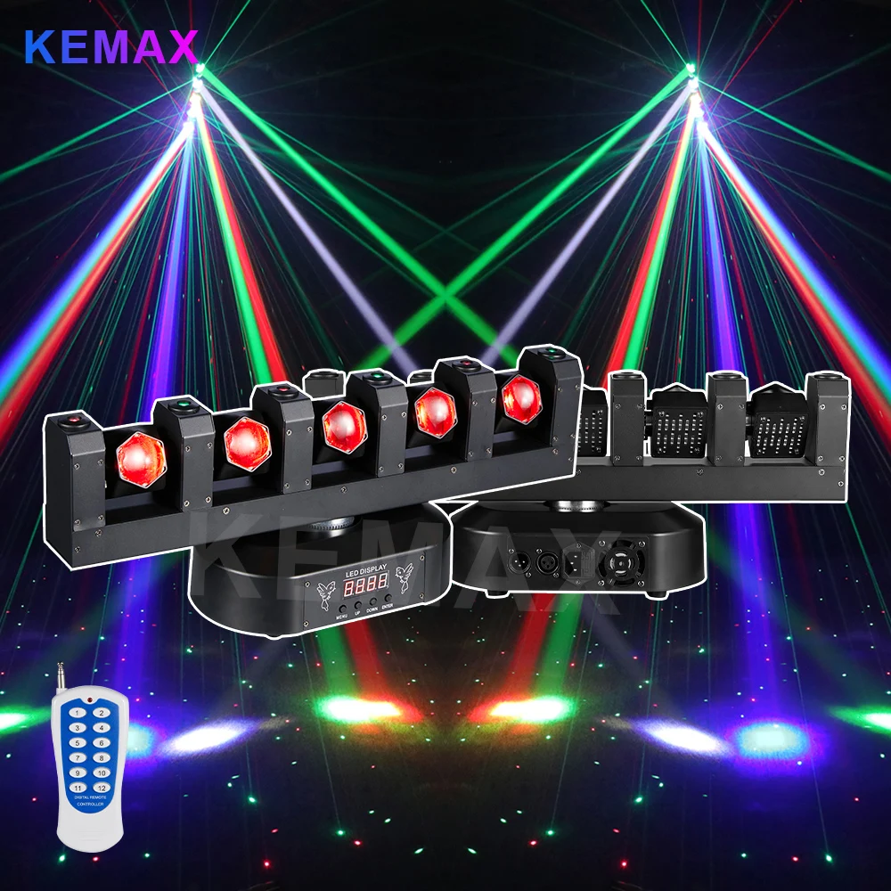 

5X10W Disco Party Light Remote Mini Beam DMX512 Сценический эффект Вращающееся DJ-оборудование Джейский свет с подвижной головкой для клубного шоу-бара KTV