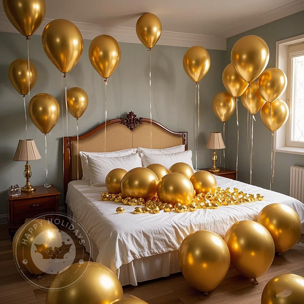 

Multicolored Gold Silver Blue Metallic Balloon Arch Wedding Decoration Supplies Happy Birthday Party Baby Shower Globos Kid Toy