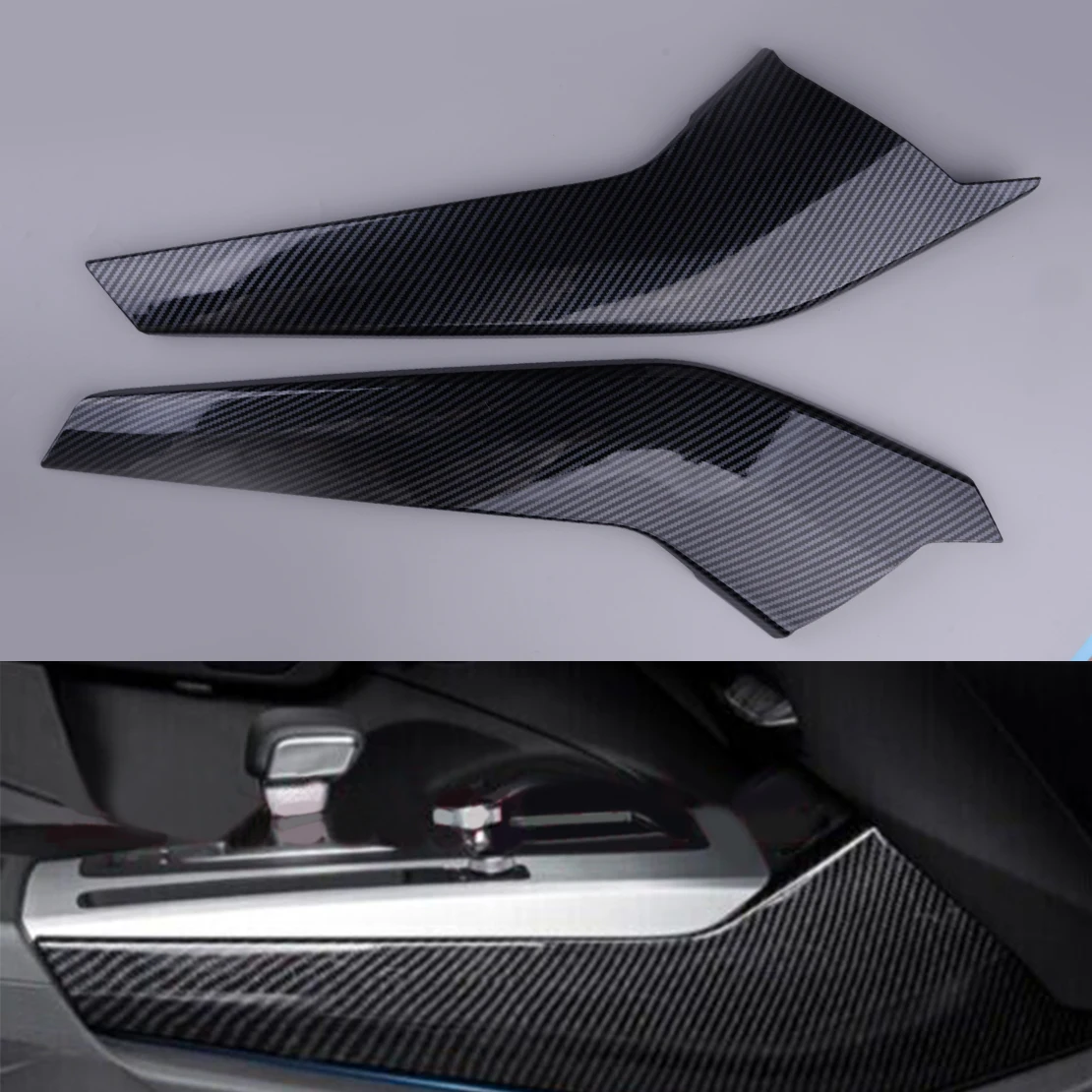 

Car Center Console Side Gear Shift Panel Cover Trim Fit for Audi Q5 SQ5 2018 2019 2020 2021 2022 2023 Black Carbon Fiber Style