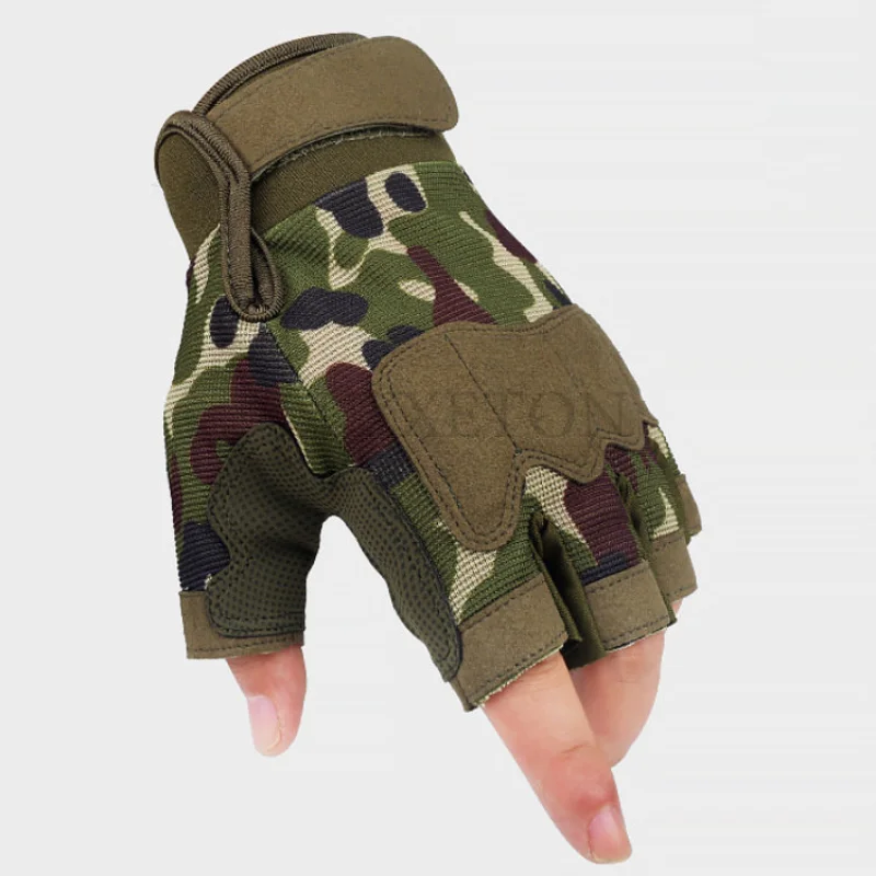 

Men's half finger gloves camouflage clothing children's outdoor training vest gloves knee pads goggles hat