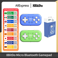 8Bitdo Micro Bluetooth Gamepad Pocket-sized Mini Game Controller for Switch, Android, and Raspberry Pi, Supports Keyboard Mode