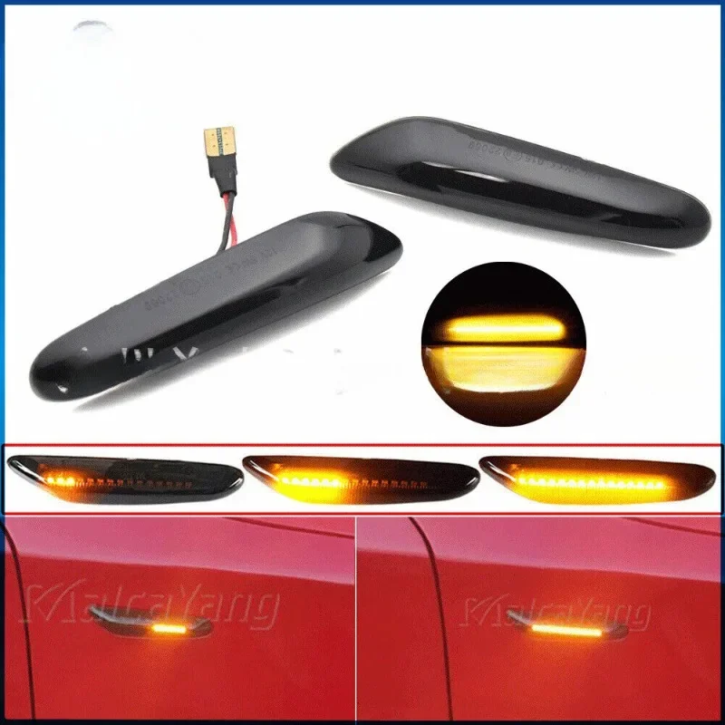 2pc For BMW 1/3/5 Series E46 E60 E87 E90 E92 X1 X3 Fender Side Turn Signals