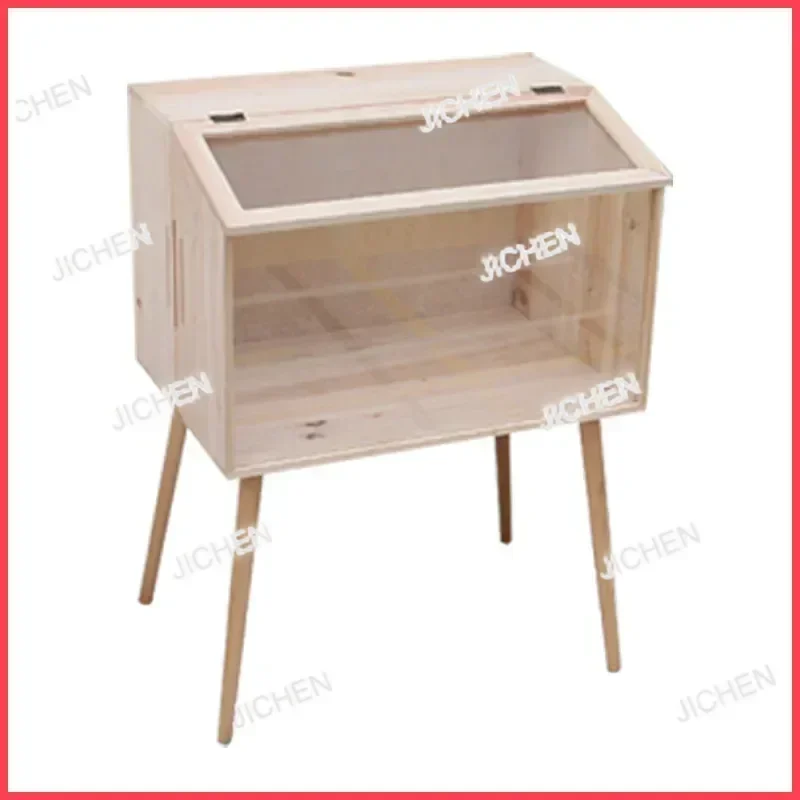 

JCQ Косая дверь Деревянная кроватка Клетка для хомяка Джунгерский хомяк Дом Макароны Декоративная клетка Стеклянный дизайн Большая вилла Крыса Ca