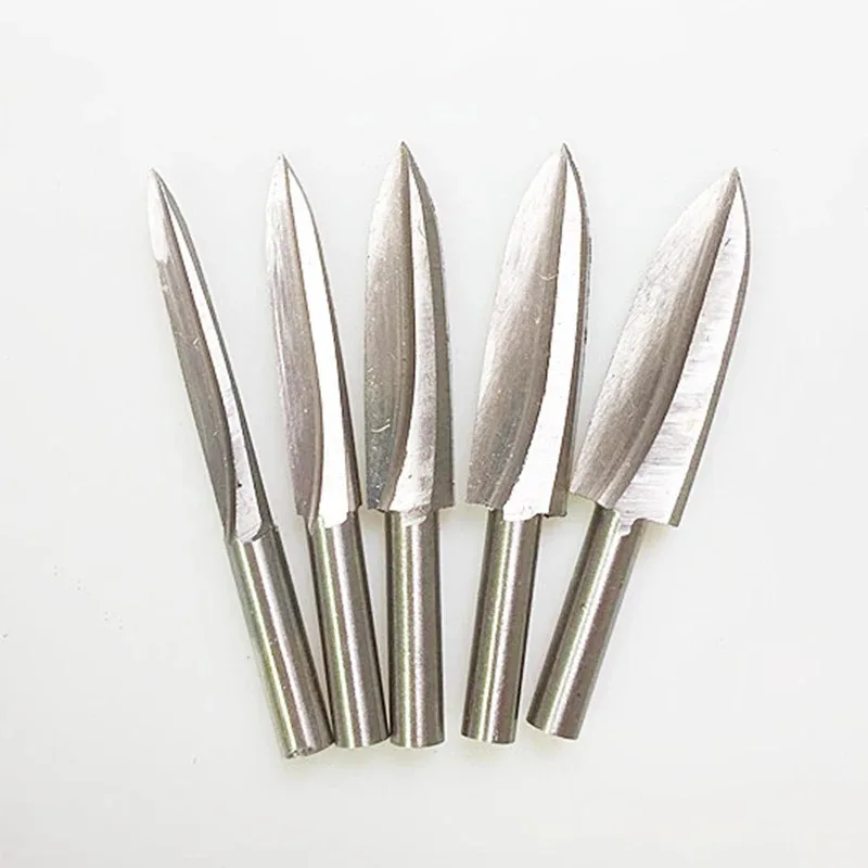6/8/10/12/14mm HSS Two Blades Carving Knife 6mm Shank Milling Cutters 2 Blades Sharp Edges Engraving Woodworking Tools