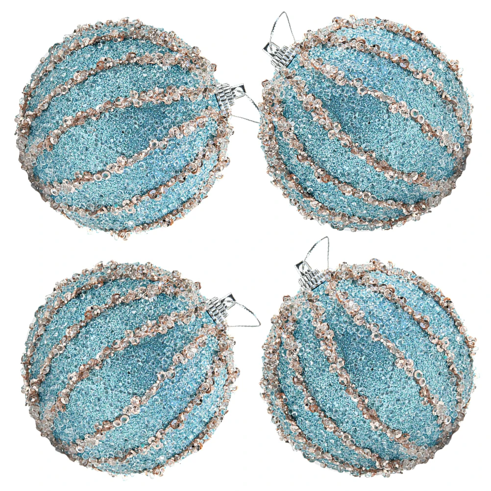 

4Pcs Hanging Christmas Ornaments Festive Ball Decor for Tree Wreaths Garlands Windows Railings Xmas Party Wedding Banquet Decor
