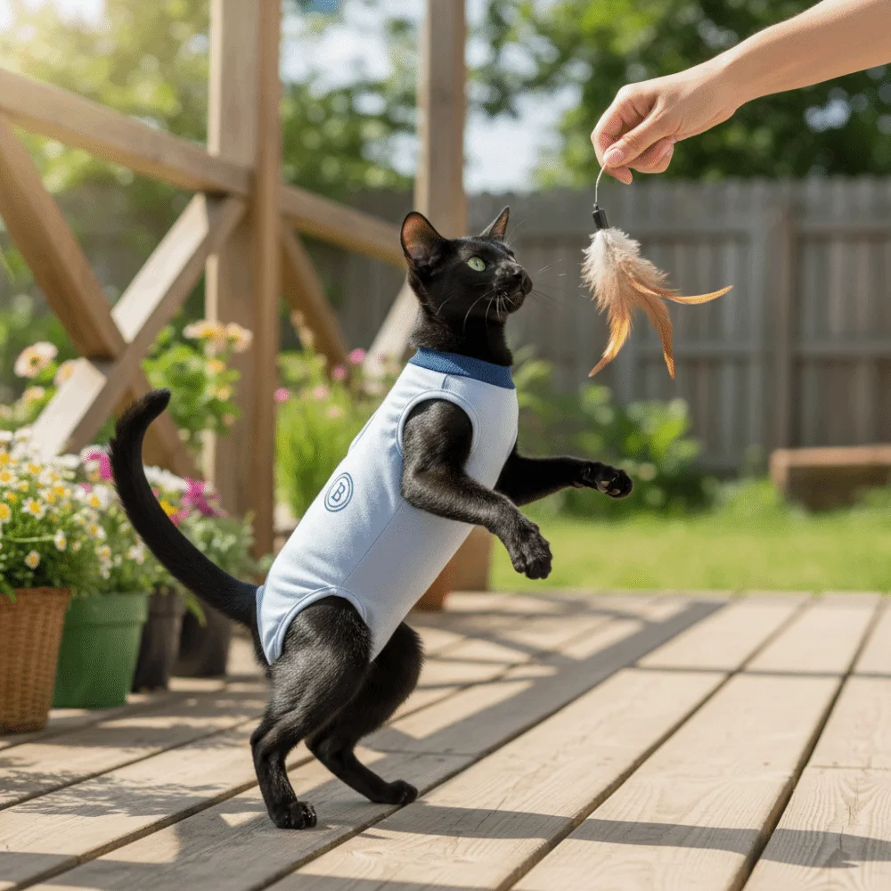 

High Elasticity Cat Sterilization Suit Soft Thin Fabric Pet Anti-Licking Vest Breathable Comfortable Cat Recovery Clothing