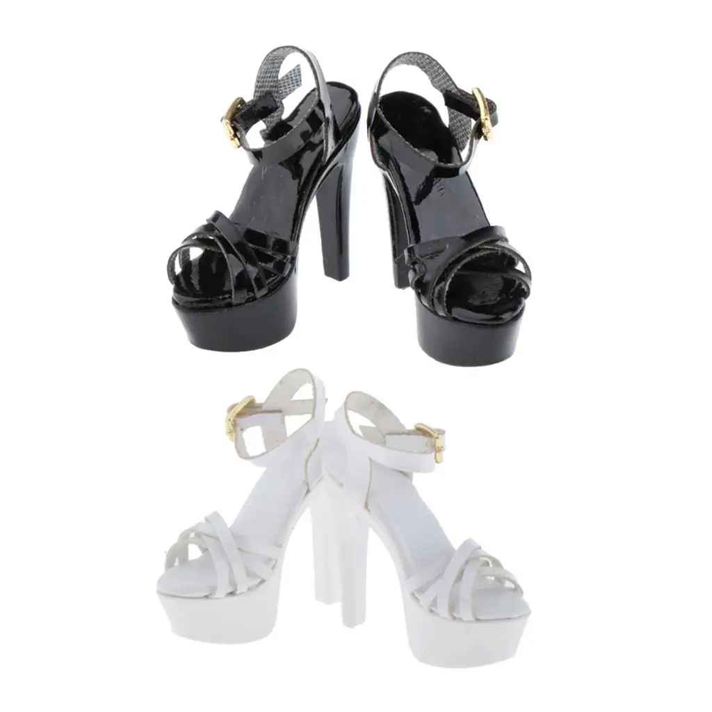 2 of pairs 1/6 Scale High Sandals Shoes for BBI DML Women Action Figure