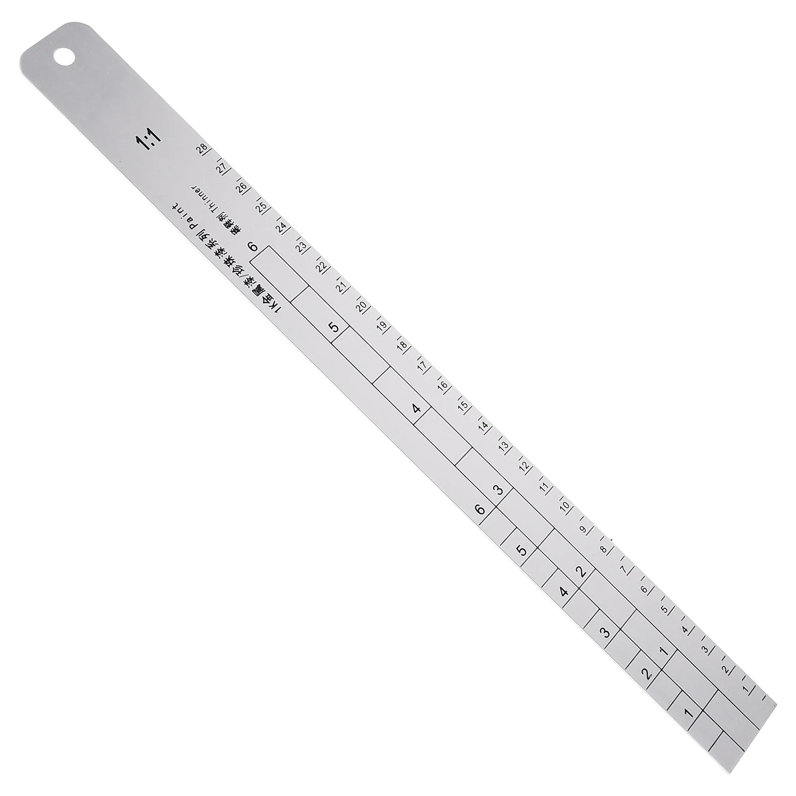 

Stainless Steel Paint Mixing Scale Ruler With Precise Graduation For Auto Paint Measuring Stirring Tool Car Repair