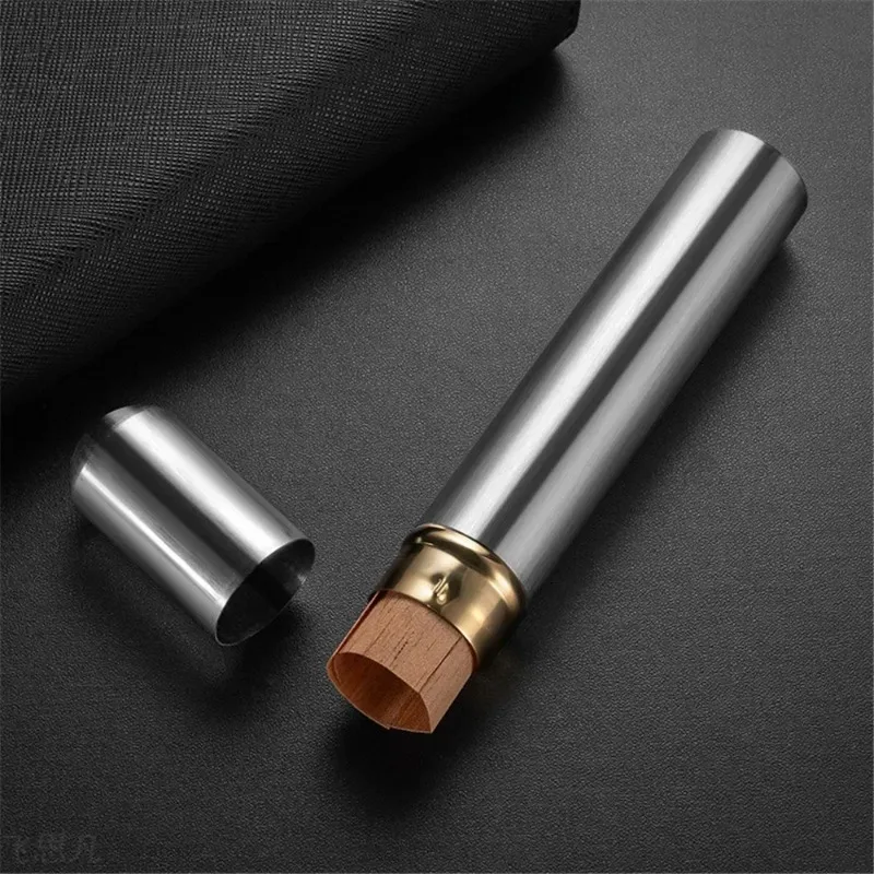 Large Portable Aluminum Cigar Humidor Tube Moisture Proof Storage Case Smoke Pipe Holder Smoking Accessories view 5