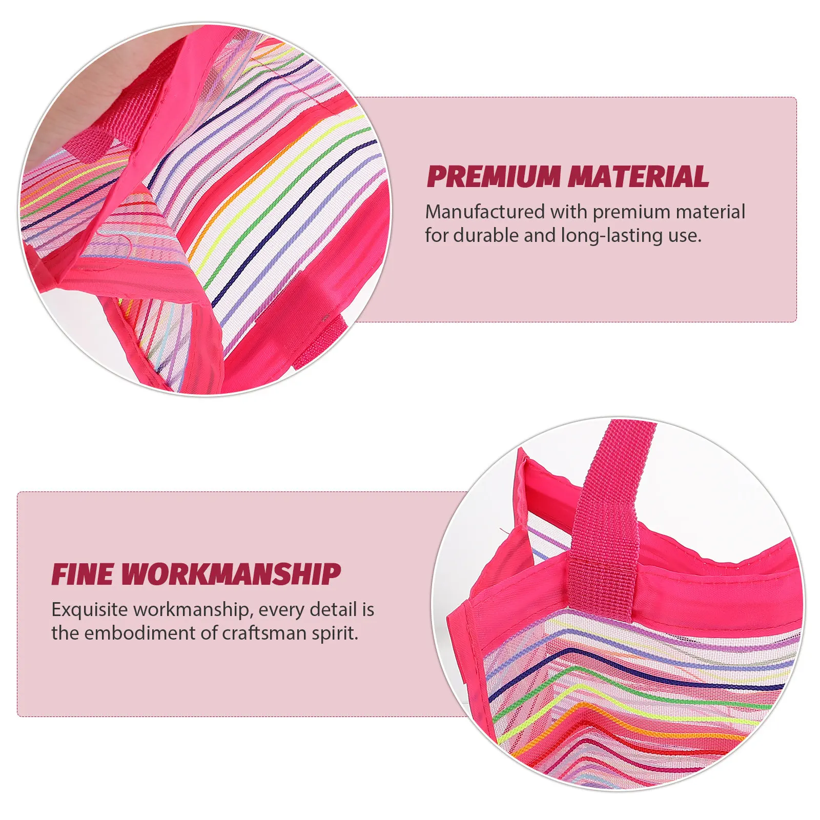 

Large Capacity Mesh Beach Bag Creative Children Seashells Storage Pouch Portable Tote for Swimming Camping Outdoor Sports Shower