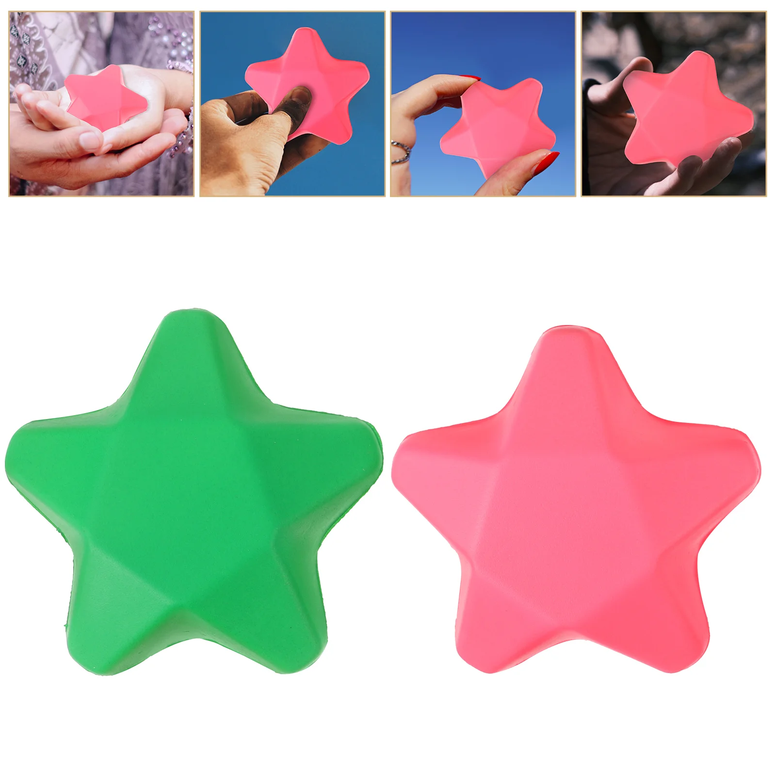 4 Pcs Five-pointed Star Grip Hand Strengthen Balls Exercise for Arthritis Strengthener Pu Small Gripping Squeeze Therapy