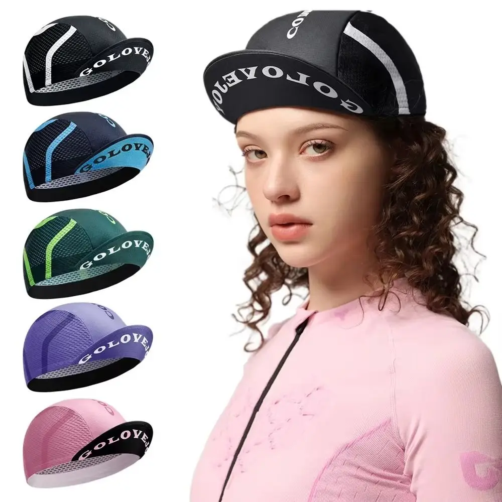 

Polyester Summer Cycling Cap Sweat Wicking Breathable Road Bicycle Cap Lightweight Sun Protection Colorful Bike Headwear