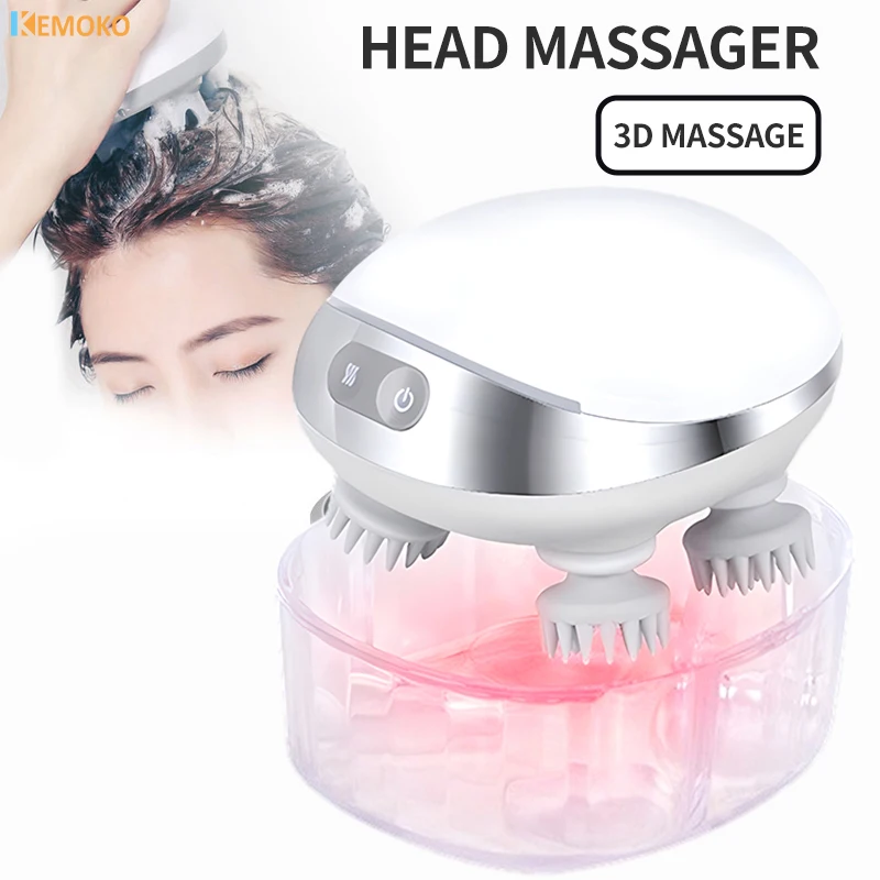 

Electric Head Scalp Massager with 4 Massage Heads Hair Growth Stress Relax Body Massager Health Care Shoulder Neck Massage