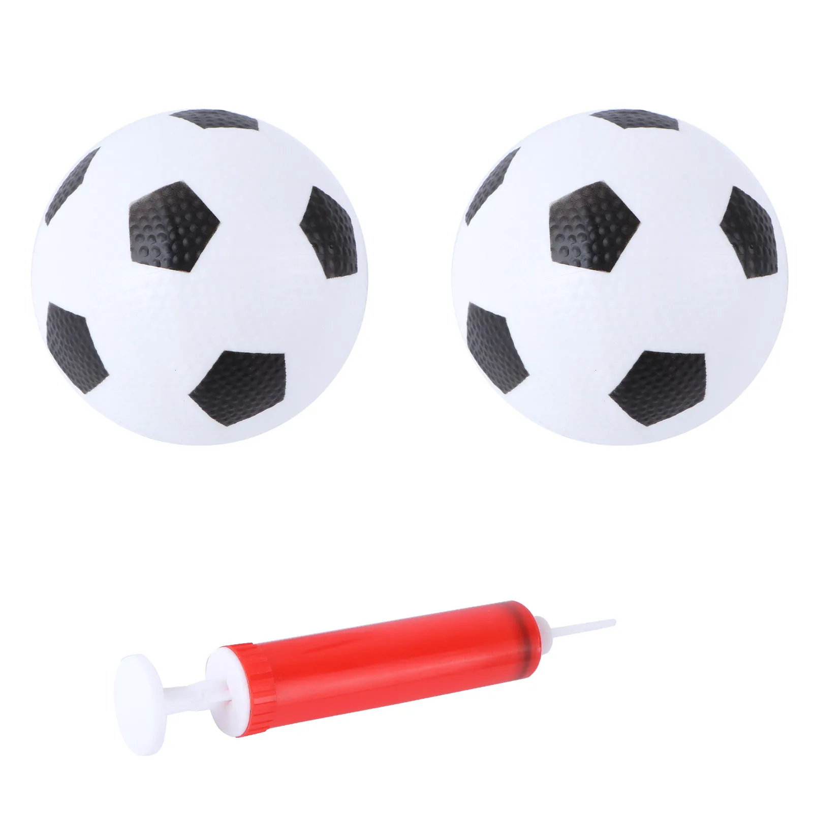 1Set Kids Mini Soccer Ball Educational Indoor Outdoor 12Cm Football Game Exercise Gift for Children Toddlers 2 White 1 Red
