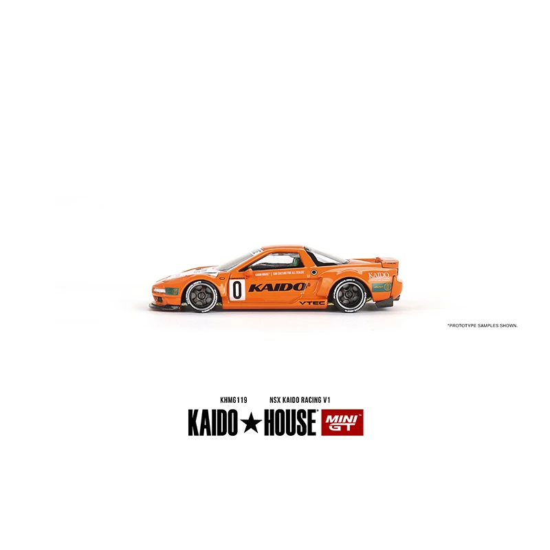 PreSale MINIGT KHMG119 1:64 NSX VTEC RACING V1 Openable Hood Diecast Diorama Car Model Collection Kaido House