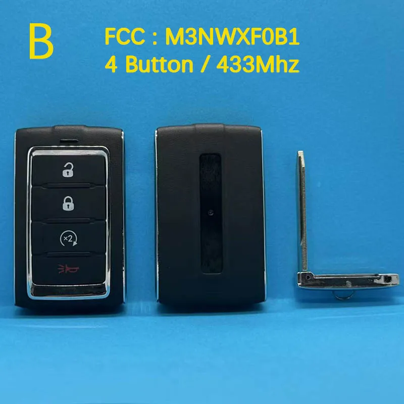 CN086049 Aftermarket 3/4/5/6 Button Smart Remote Key FCC M3NWXF0B1 433 MHz Keyless Go For Jeep Wagoneer 2021