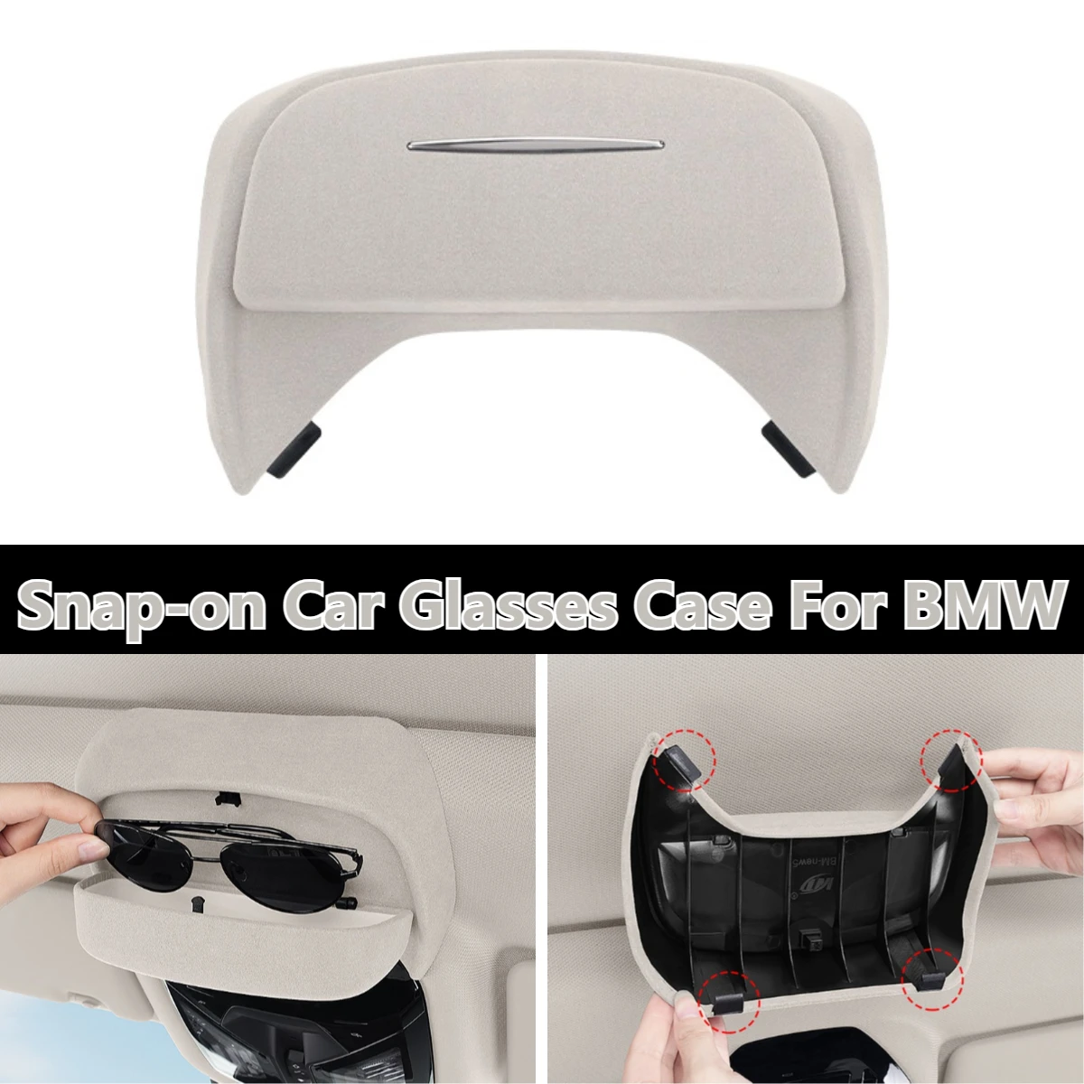 Auto Brillenetui Pelz Sonnenbrille Aufbewahrungsbox Brillenhalter Auto Innenzubehör für BMW Serie 5 G60 G01 G02 G08 X3 X4 IX3