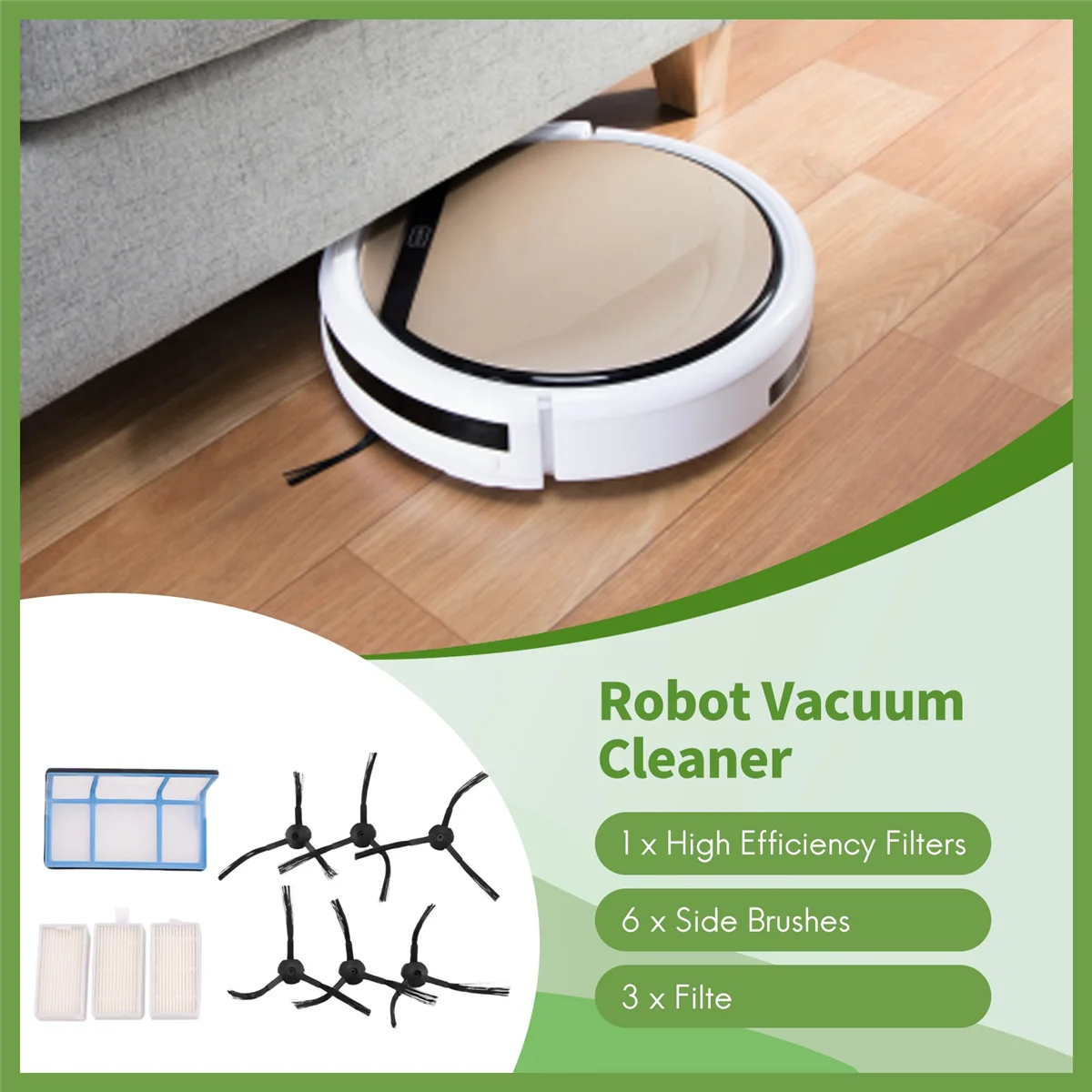 Ersatz für ilife v3 v3s v5 v5s v5s pro Roboters taub sauger, 1x Primär filter 3x Filter 6x Seiten bürsten