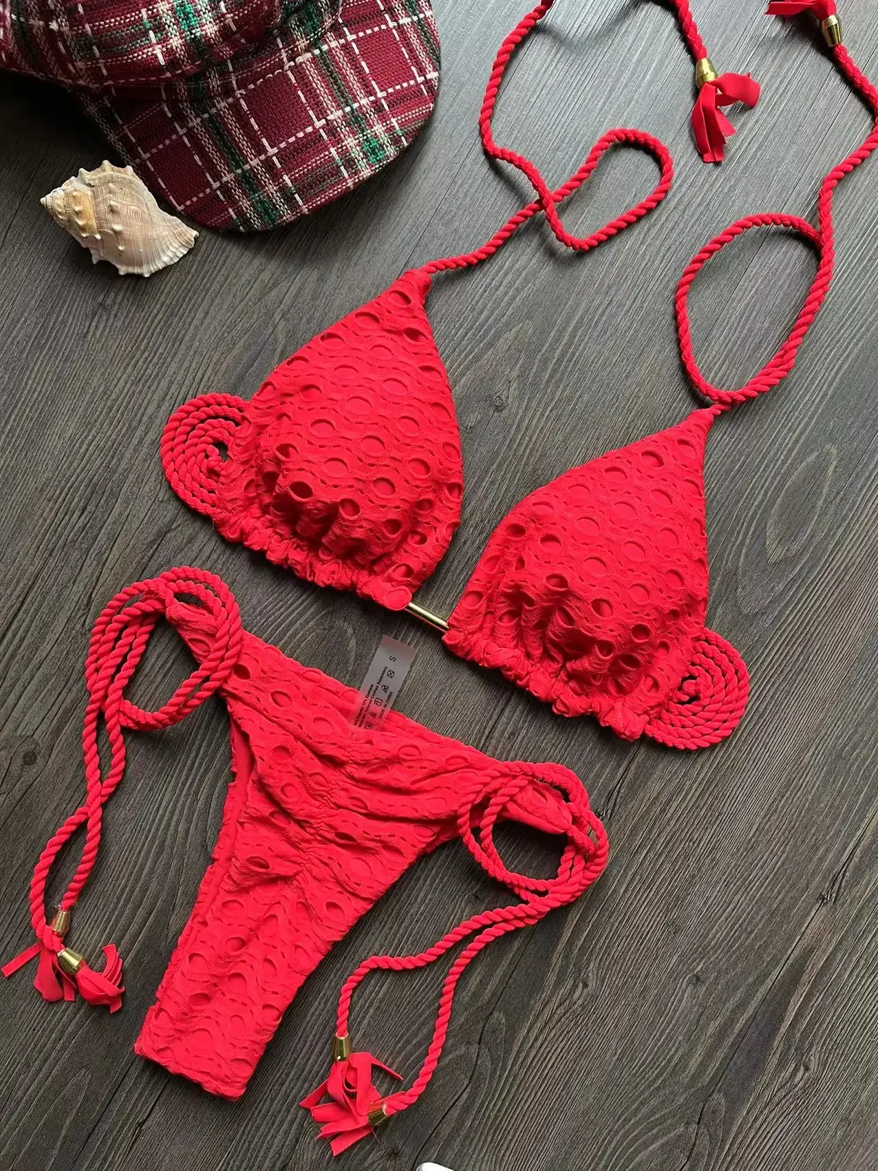 

Hot New Women Beach Party Bikini Backless Rope Triangle Swimsuit Multicolor