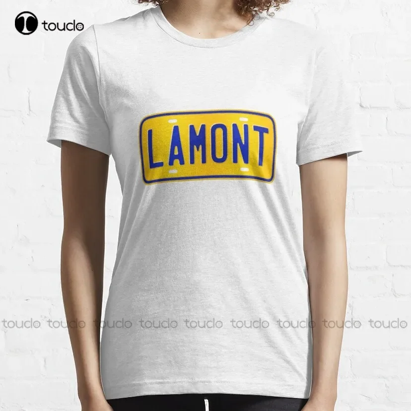 Lamont Name Custom Number Plate Design - Gift For Lamont Classic T-Shirt Funny Shirts Custom Gift Breathable Cotton Unisex Retro