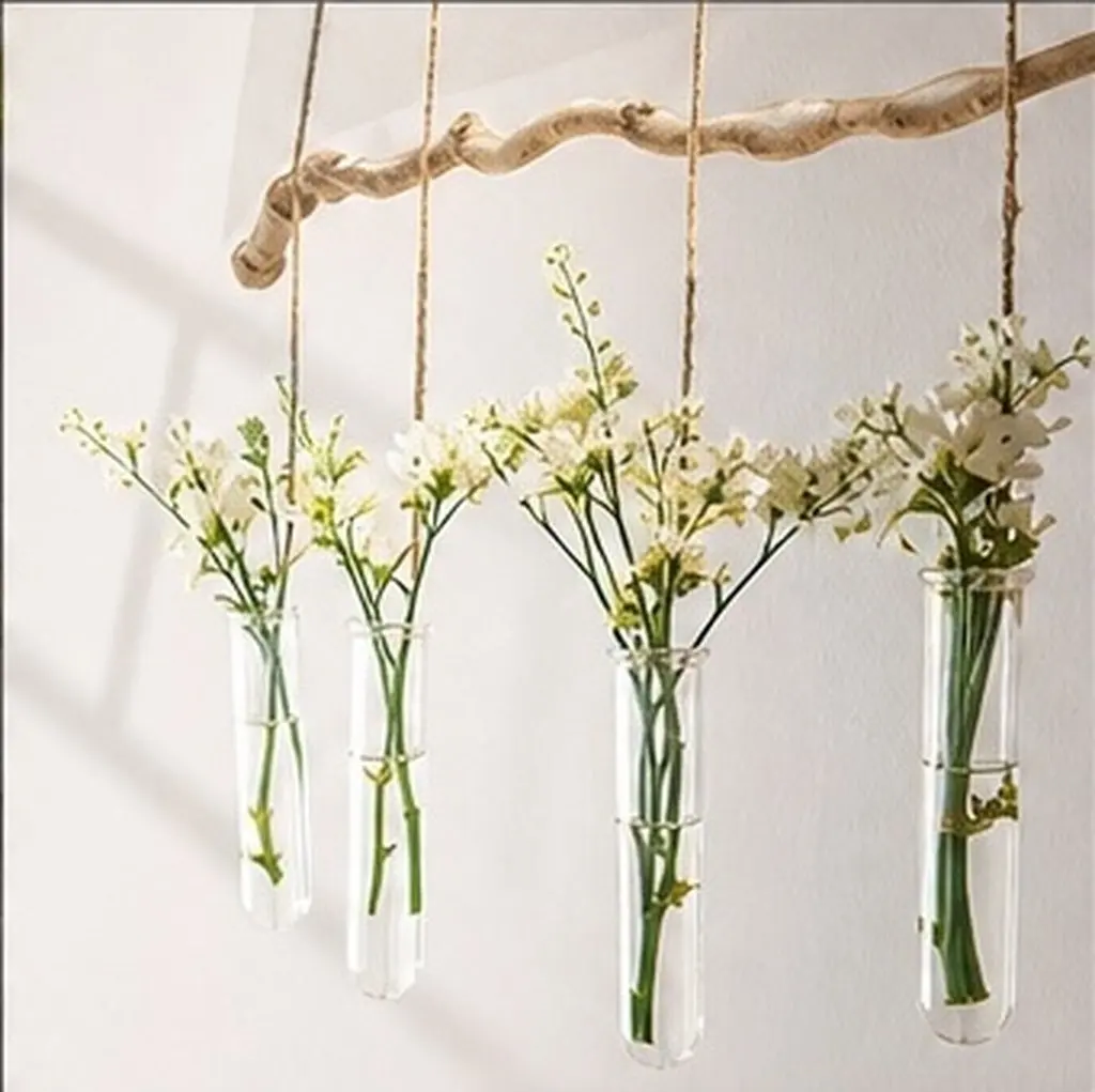 10Pcs Acrylic Test Tubes Clear Transparent Laboratory Sample Storage Scientific Experiments Flower Propagation Candy Decorations