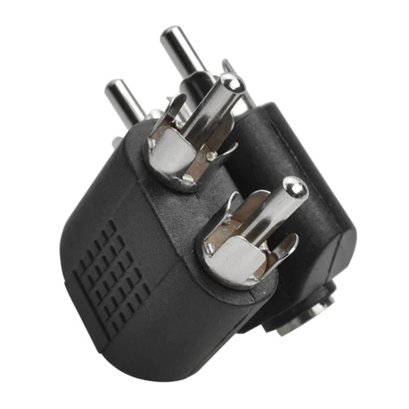 

Y51A High Quality Converter 3.5mm Female Aux Port to 2RCA Male Adapter Set