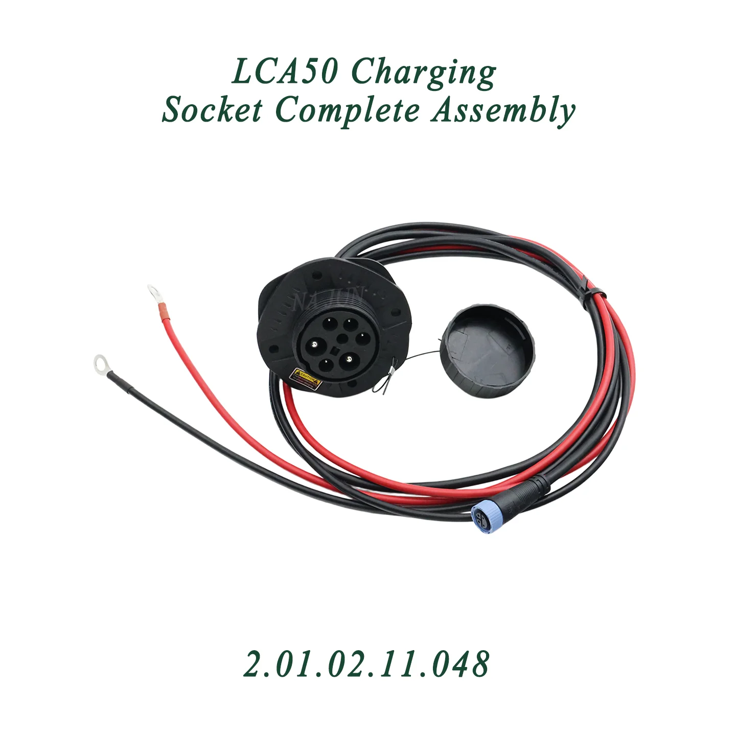Golf Cart parts China excar LCA50 Charging Socket Assembly Cable Harness Charger Receptacle OEM 2.01.02.11.048